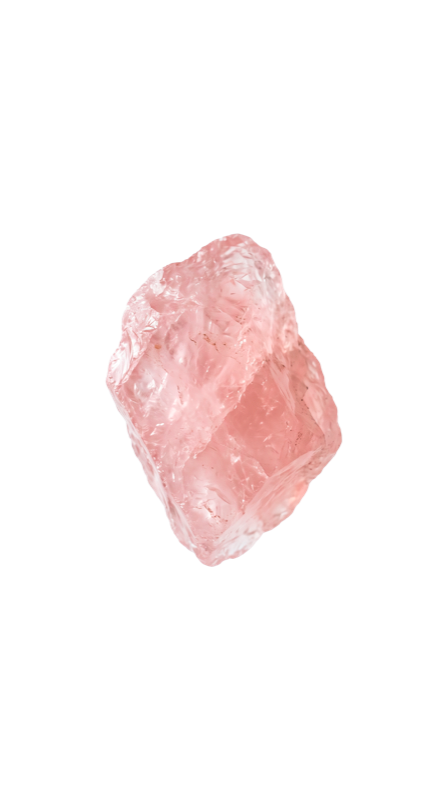 Rose quartz crystal