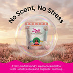 Single Dye & Scent Free pouch from the Mastercase displayed on its own, showing the 39-pak fragrance-free laundry pouch design