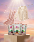 Dye Free & Scent Free Triple Pak by Love Brands, three fragrance-free laundry pouches displayed together with a 15% off promo badge