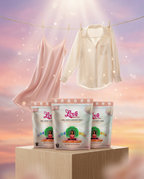 Dye Free & Scent Free Triple Pak by Love Brands, three fragrance-free laundry pouches displayed together with a 15% off promo badge