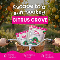 Single Citrus Flower Blossom pouch from the Mastercase displayed upright to show its 39-pak resealable design