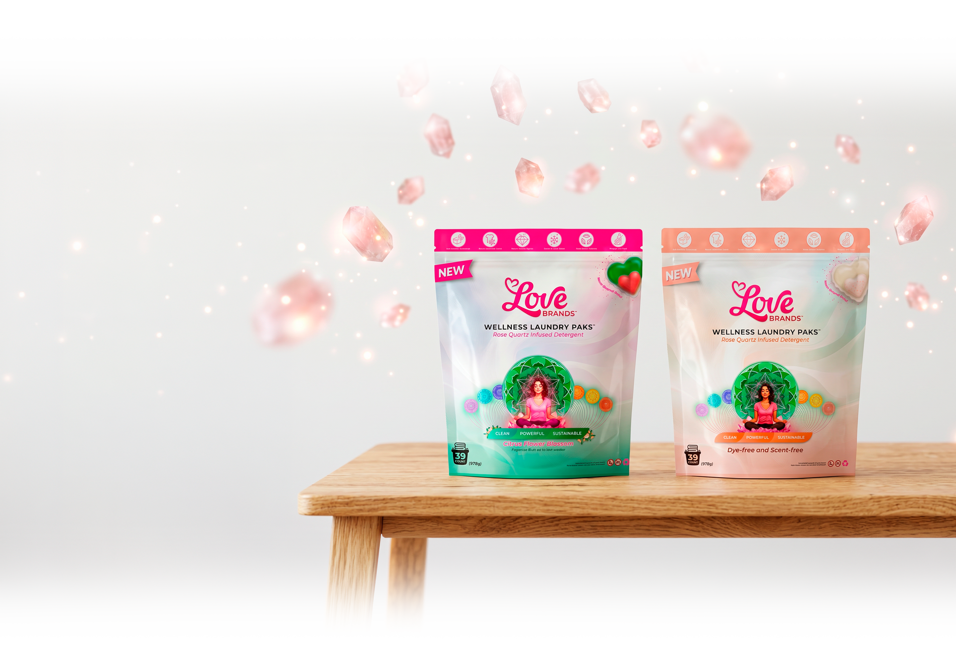 Love Paks wellness laundry paks on a counter