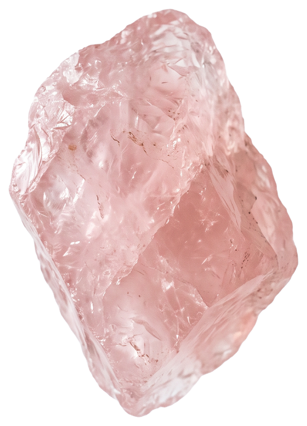 Rose quartz crystal
