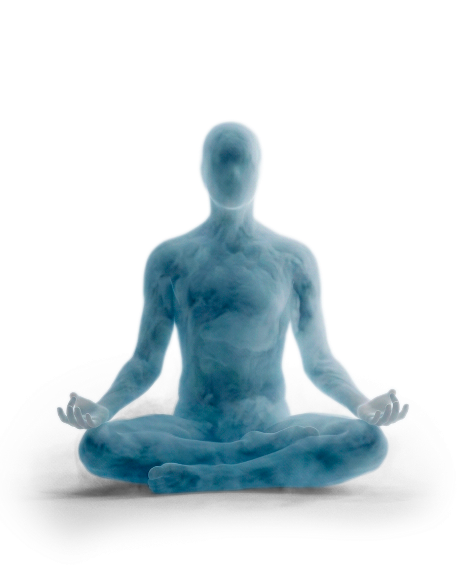 Person meditating in a wellness ritual